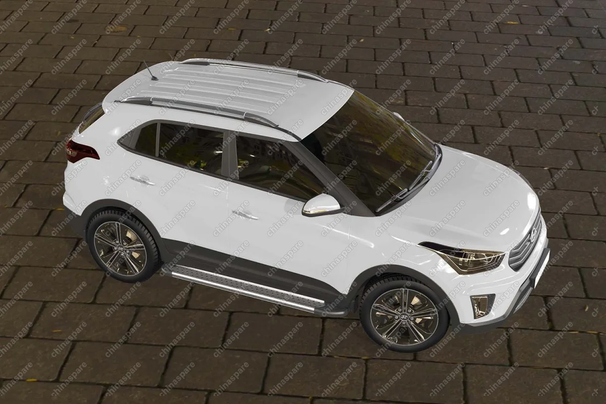 AFZDAALHCRET4WD05 Комплект алюминиевых порогов Arbori Standart Silver 1700 для HYUNDAI Creta 2016-нв