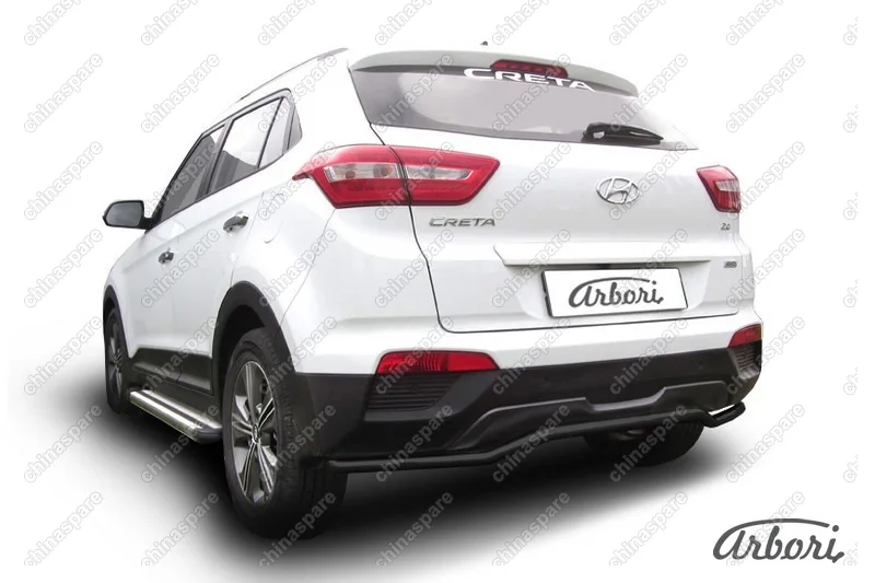 AFZDAHCRET4WD09B Защита заднего бампера d42 "скоба" Arbori черн. для HYUNDAI Creta 2016-нв