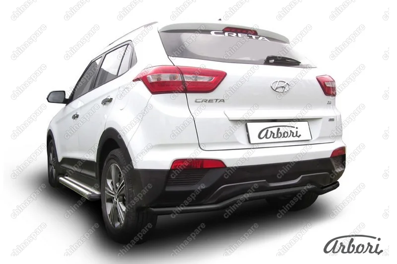 AFZDAHCRET4WD10B Защита заднего бампера d57 "скоба" Arbori черн. для HYUNDAI Creta 2016-нв