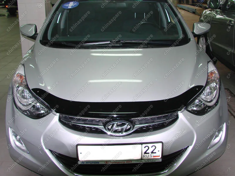 NLDSHYELA1112 Дефлектор капота темный HYUNDAI ELANTRA 2011-2016, NLD.SHYELA1112