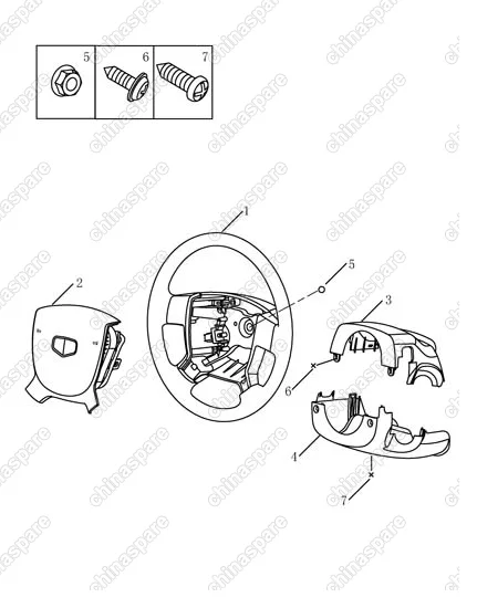 1063000064 Steering wheel assy. Geely Emgrand EC7