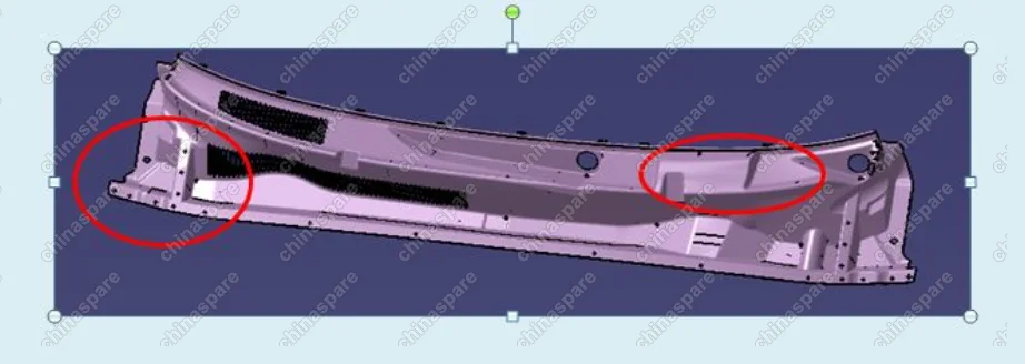 Панель передняя вентиляционная Geely Emgrand X7