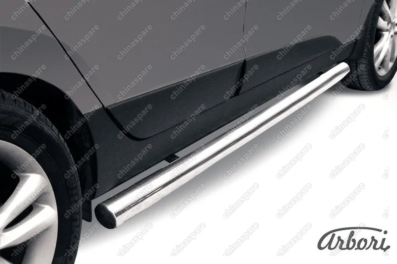 AFZDAHIX3505 Защита порогов d76 труба  Arbori нерж. сталь для HYUNDAI ix35 2010-2015