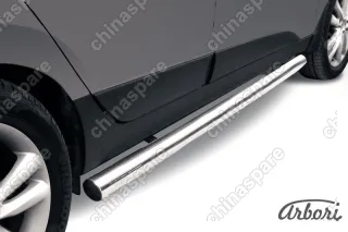 AFZDAHIX3505 Защита порогов d76 труба  Arbori нерж. сталь для HYUNDAI ix35 2010-2015