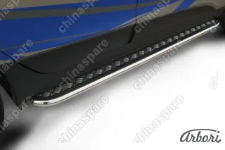 AFZDAHIX3507 Защита порогов d57 с листом усиленная Arbori нерж. сталь для HYUNDAI ix35 2010-2015