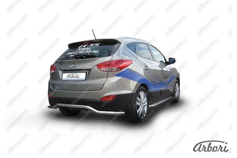 AFZDAHIX3508 Защита заднего бампера d57 "волна" Arbori нерж. сталь для HYUNDAI ix35 2010-2015