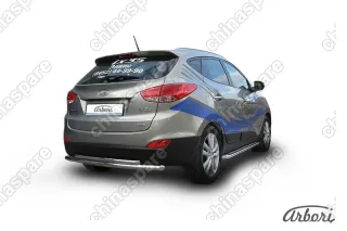 AFZDAHIX3511 Защита заднего бампера d57+d42 двойная Arbori нерж. сталь для HYUNDAI ix35 2010-2015