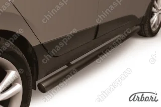 AFZDAHIX3505B Защита порогов d76 труба  Arbori черн. для HYUNDAI ix35 2010-2015