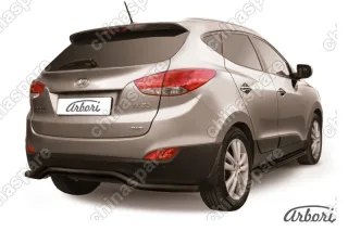 AFZDAHIX3508B Защита заднего бампера d57 "волна" Arbori черн. для HYUNDAI ix35 2010-2015