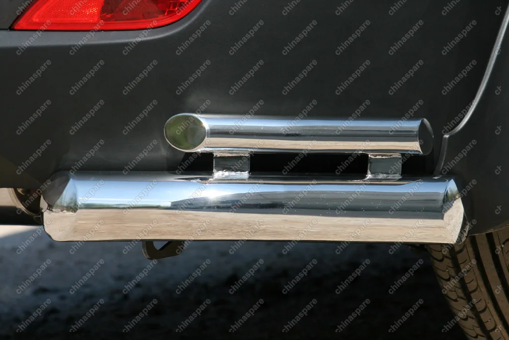 HYIX761066 Защита заднего бампера "уголки" d76/42 двойные "Hyundai IX 35" 2010-, HYIX.76.1066