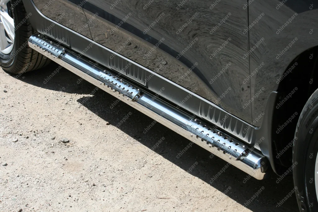 HYIX841064 Пороги труба d76 с декоративными элементами из нержавеющей стали "Hyundai IX 35" 2010-, HYIX.84.1064