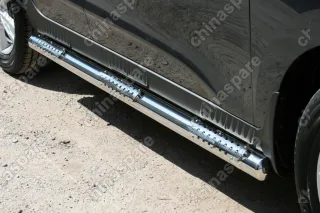 HYIX841064 Пороги труба d76 с декоративными элементами из нержавеющей стали "Hyundai IX 35" 2010-, HYIX.84.1064