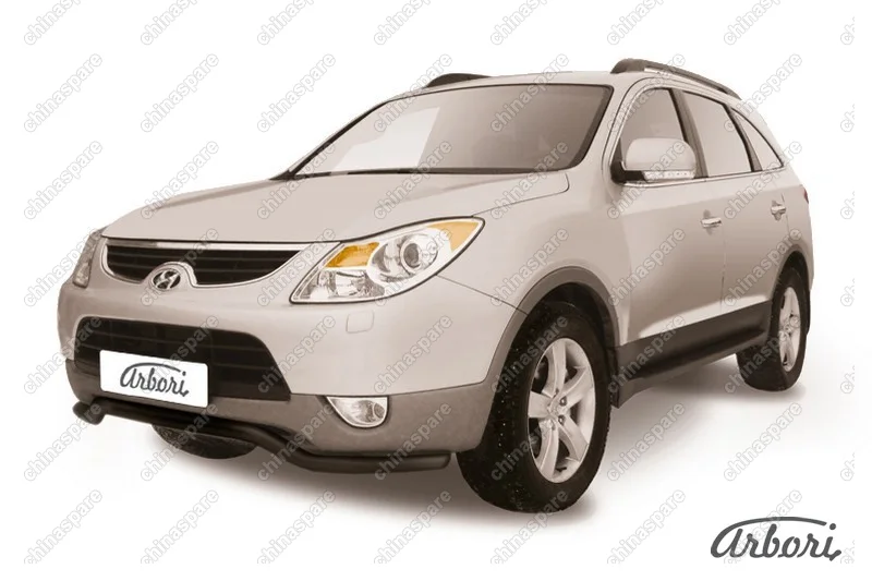 AFZDAHI5501B Защита переднего бампера d57 "волна" Arbori черн. для Hyundai Ix55 2008-2013