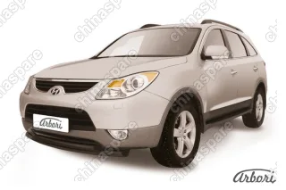 AFZDAHI5502B Защита переднего бампера d57+d57 двойная Arbori черн. для Hyundai Ix55 2008-2013