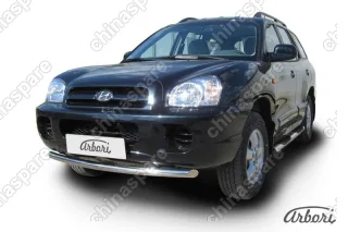 AFZDAHSFT09 Защита переднего бампера d57 Arbori нерж. сталь для Hyundai SANTA-FE Classic (Таганрог) 2000-2012
