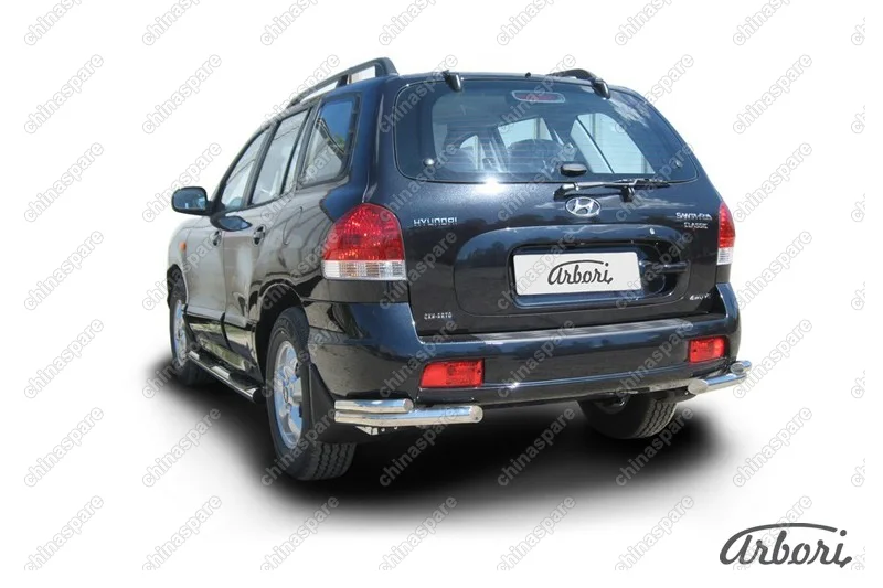 AFZDAHSFT14 Уголки d57+d42 двойные Arbori нерж. сталь для Hyundai SANTA-FE Classic (Таганрог) 2000-2012