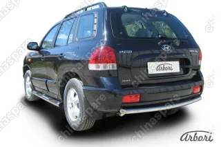 AFZDAHSFT16 Защита заднего бампера d57 Arbori нерж. сталь для Hyundai SANTA-FE Classic (Таганрог) 2000-2012