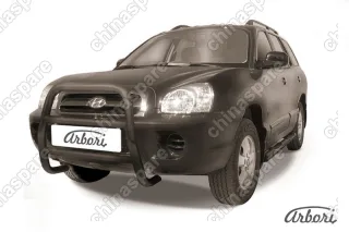 AFZDAHSFT06B Кенгурятник d57 высокий   Arbori черн. для Hyundai SANTA-FE Classic (Таганрог) 2000-2012