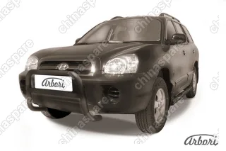 AFZDAHSFT08B Кенгурятник d57 низкий   Arbori черн. для Hyundai SANTA-FE Classic (Таганрог) 2000-2012