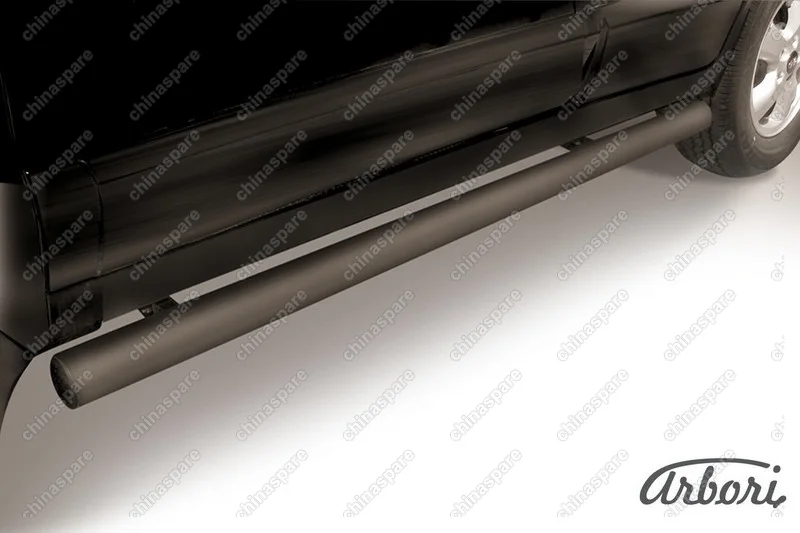 AFZDAHSFT11B Защита порогов d76 труба Arbori черн. для Hyundai SANTA-FE Classic (Таганрог) 2000-2012