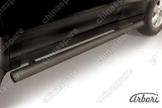 AFZDAHSFT11B Защита порогов d76 труба Arbori черн. для Hyundai SANTA-FE Classic (Таганрог) 2000-2012