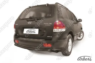 AFZDAHSFT16B Защита заднего бампера d57 Arbori черн. для Hyundai SANTA-FE Classic (Таганрог) 2000-2012