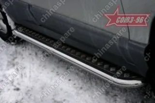 HSFE820166 Пороги с листом d 60 (компл 2шт) "Hyundai Santa Fe" 2005-, HSFE.82.0166