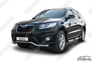 AFZDAHSFN01 Защита переднего бампера d57 "волна"  Arbori нерж. сталь для Hyundai SANTA-FE 2010-2012