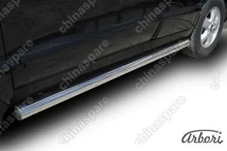 AFZDAHSFN07 Защита порогов d76 труба  Arbori нерж. сталь для Hyundai SANTA-FE 2010-2012