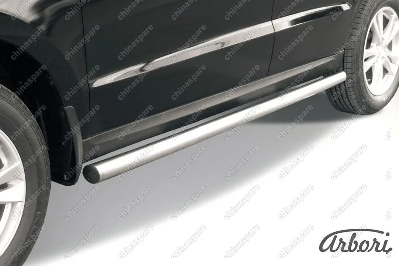 AFZDAHSFN08 Защита порогов d57 труба  Arbori нерж. сталь для Hyundai SANTA-FE 2010-2012