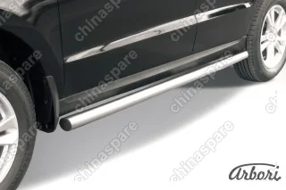 AFZDAHSFN08 Защита порогов d57 труба  Arbori нерж. сталь для Hyundai SANTA-FE 2010-2012