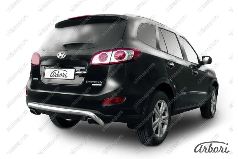 AFZDAHSFN10 Защита заднего бампера d57 "скобка" Arbori нерж. сталь для Hyundai SANTA-FE 2010-2012