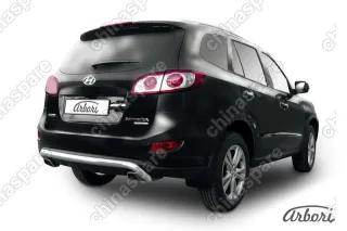 AFZDAHSFN10 Защита заднего бампера d57 "скобка" Arbori нерж. сталь для Hyundai SANTA-FE 2010-2012