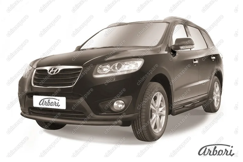 AFZDAHSFN03B Защита переднего бампера d57 Arbori черн. для Hyundai SANTA-FE 2010-2012
