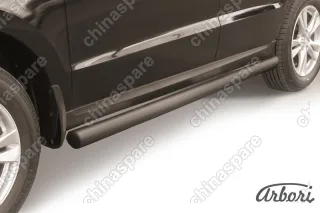 AFZDAHSFN07B Защита порогов d76 труба  Arbori черн. для Hyundai SANTA-FE 2010-2012