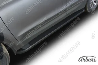 AFZDAALHSFT1201 Комплект алюминиевых порогов Arbori Optima Black 1800 для HYUNDAI Santa Fe 2012-2016
