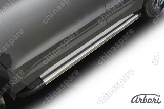 AFZDAALHSFT1204 Комплект алюминиевых порогов Arbori Luxe Silver 1800 для HYUNDAI Santa Fe 2012-2016