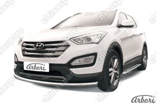 AFZDAHSFT1203 Защита переднего бампера d57 Arbori нерж. сталь для Hyundai SANTA-FE 2012-2018