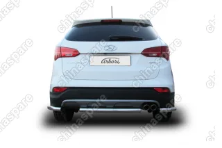 AFZDAHSFT1209 Защита заднего бампера d57 короткая Arbori нерж. сталь для Hyundai SANTA-FE 2012-2018