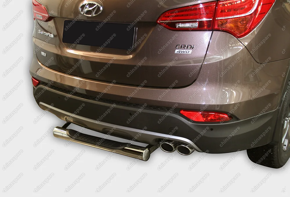 HYSF771631 Защита задняя ступень d76,Hyundai Santa Fe 2013-, HYSF.77.1631