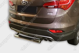 HYSF771631 Защита задняя ступень d76,Hyundai Santa Fe 2013-, HYSF.77.1631