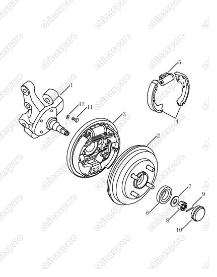 2400100001 Rear axle head cover Geely Otaka