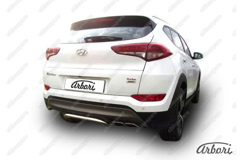 AFZDAHT4WD1507 Защита заднего бампера d42 "скоба" Arbori нерж. сталь для HYUNDAI Tucson 2015-2018