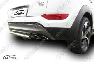 AFZDAHT4WD1508 Защита заднего бампера d57 короткая Arbori нерж. сталь для HYUNDAI Tucson 2015-2018