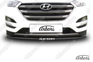 AFZDAHT4WD1501B Защита переднего бампера d42 с надписью Arbori черн. для HYUNDAI Tucson 2015-2018