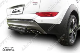 AFZDAHT4WD1508B Защита заднего бампера d57 короткая Arbori черн. для HYUNDAI Tucson 2015-2018