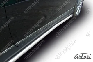 Защита порогов d57 с гибами  Arbori нерж. сталь для Infiniti EX-35 2008-2013