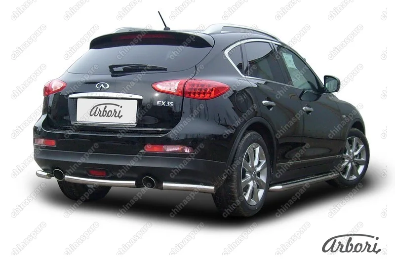 Защита заднего бампера d57 Arbori нерж. сталь для Infiniti EX-35 2008-2013