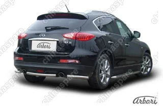 Защита заднего бампера d57 Arbori нерж. сталь для Infiniti EX-35 2008-2013
