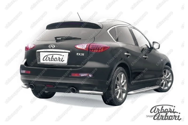 Уголки d57 Arbori нерж. сталь для Infiniti EX-35 2008-2013